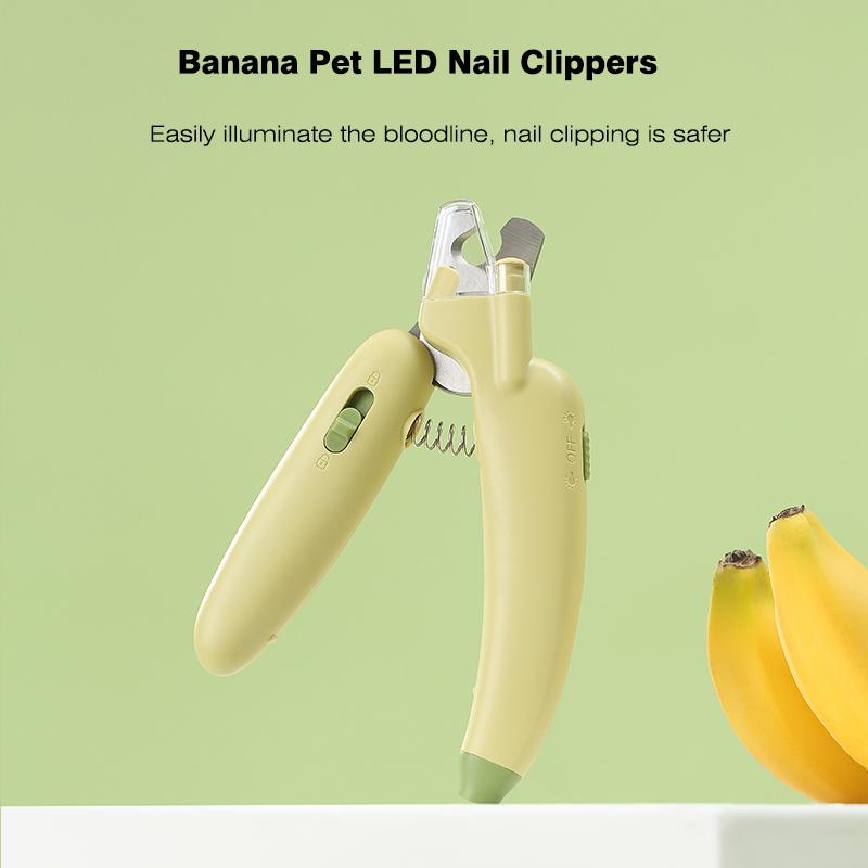 艾窝香蕉指甲剪猫咪狗狗指甲钳LED照血线多功能宠物指甲剪磨甲刀
